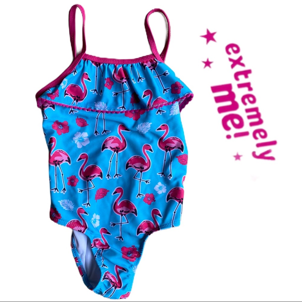 Girls Flamingo Bathing Suit